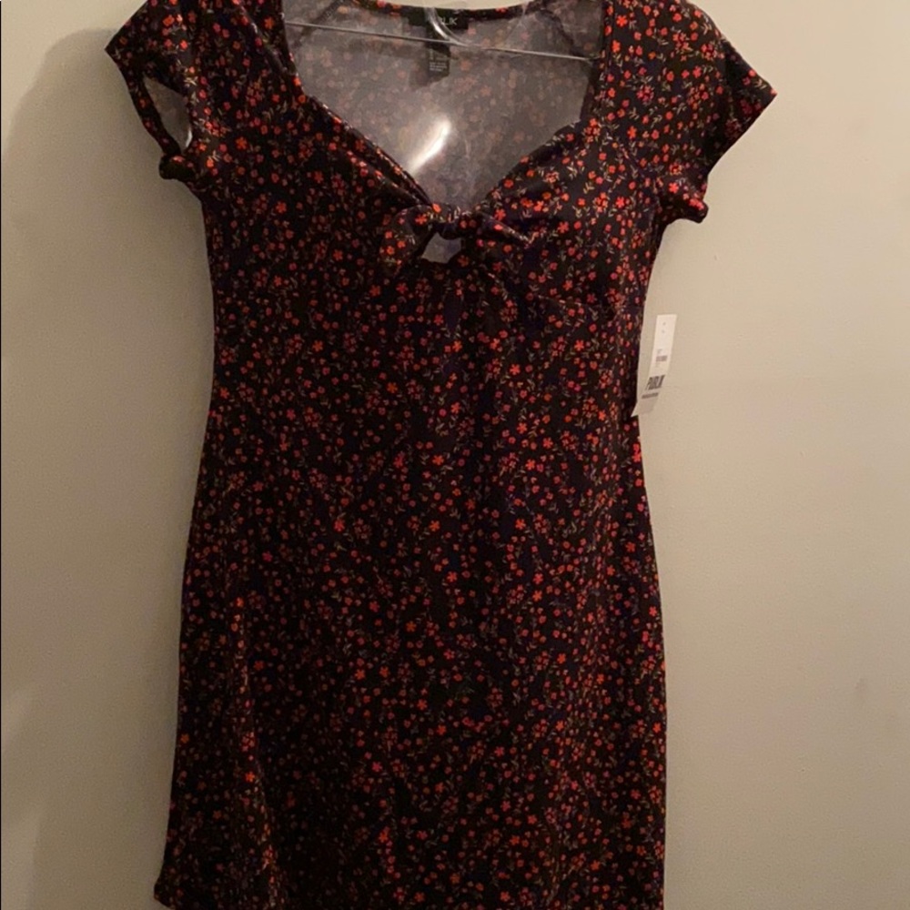 NWT Publik black/red stretchy dress